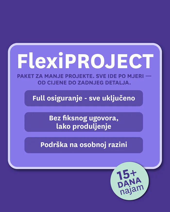 FlexiPROJECT — projektni najam kombija za montaže i teren