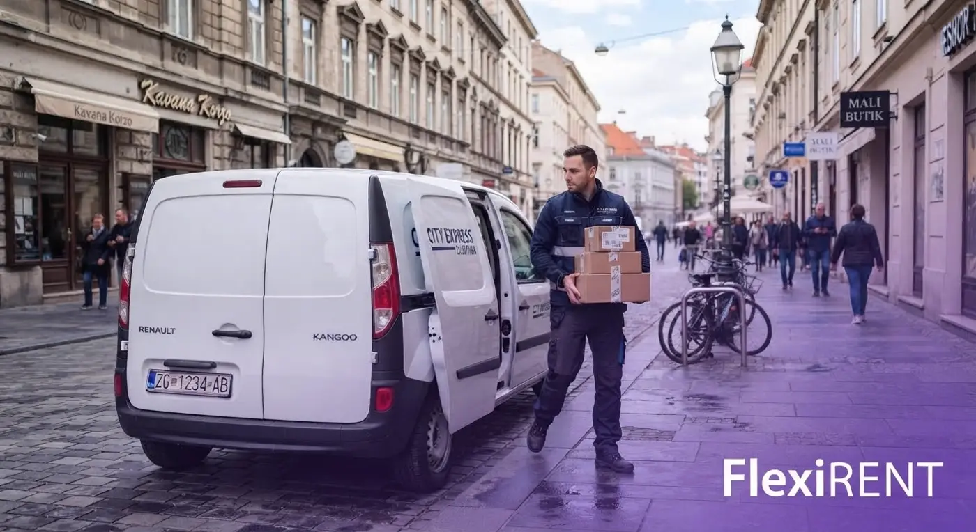 Rent a kombi za gradsku dostavu — Renault Kangoo u centru Zagreba